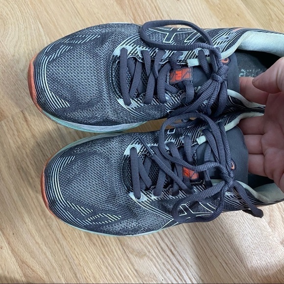 ASICS Gel Nimbus 19 Running Shoe Sneakers 9.5 Women’s Gray Blue - Picture 8 of 11